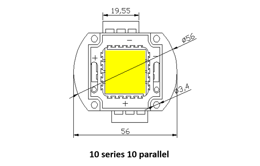 100W cob led diode 1